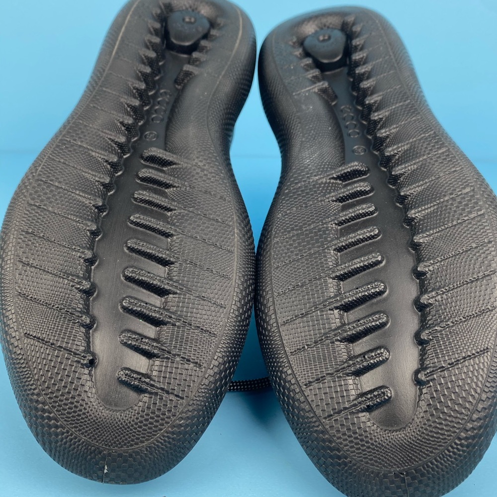 Ecco Black Leather Shoes. - Picture 10 of 12